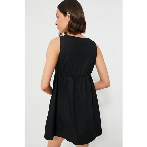 NWT Pomander Place Black Sleeveless Porto Mini LBD Cotton A-Line Pocket Dress XS - Picture 2 of 9